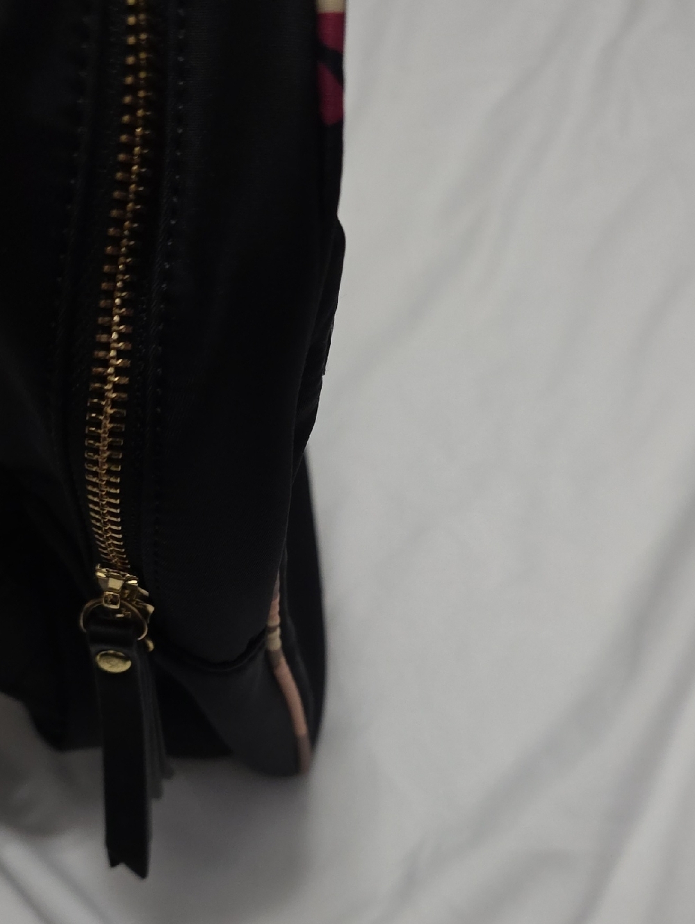 Spartina 449 Black Floral-Trim Mini Backpack - Picture 6 of 14